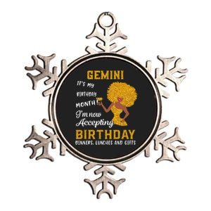 It’s My Birthday Black Wo Gemini May June Gifts Metallic Star Ornament