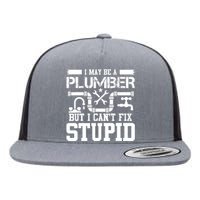 I May Be A Plumber But Even I Can't Fix Stupid Flat Bill Trucker Hat