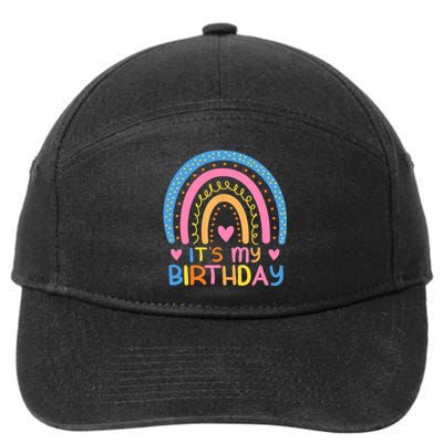 IT’S MY BIRTHDAY RAINBOW for Wo Teens Girl Gift 7-Panel Snapback Hat