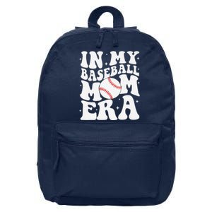 In My Baseball Mom Era Baseball Mama Game Day Mothers Day 16 in Basic Backpack