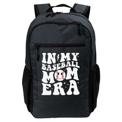 In My Baseball Mom Era Groovy Baseball Mom Team MotherS Day Daily Commute Backpack