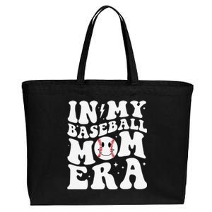 In My Baseball Mom Era Groovy Baseball Mom Team MotherS Day Cotton Canvas Jumbo Tote