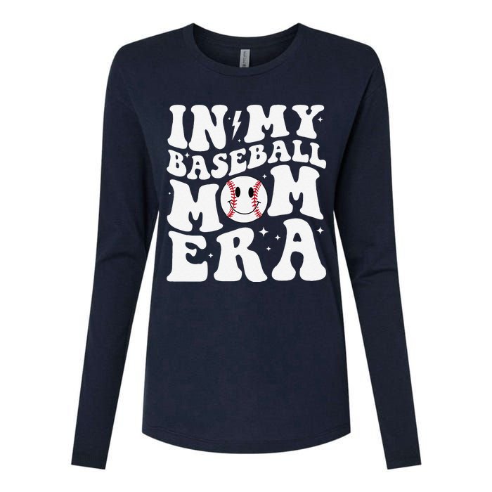 In My Baseball Mom Era Groovy Baseball Mom Team MotherS Day Womens Cotton Relaxed Long Sleeve T-Shirt