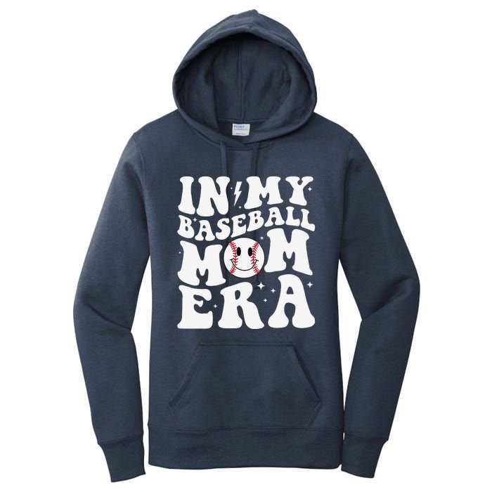 In My Baseball Mom Era Groovy Baseball Mom Team MotherS Day Women's Pullover Hoodie