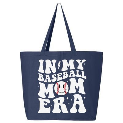 In My Baseball Mom Era Groovy Baseball Mom Team MotherS Day 25L Jumbo Tote