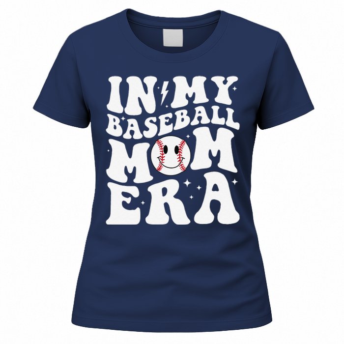 In My Baseball Mom Era Groovy Baseball Mom Team MotherS Day Women's T-Shirt