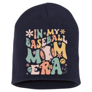 In My Baseball Mom Era Funny Baseball Mama Mothers Day Gifts Short Acrylic Beanie