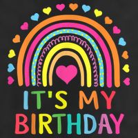 It's My Birthday Gift Rainbow 7 Panel Mesh Trucker Snapback Hat