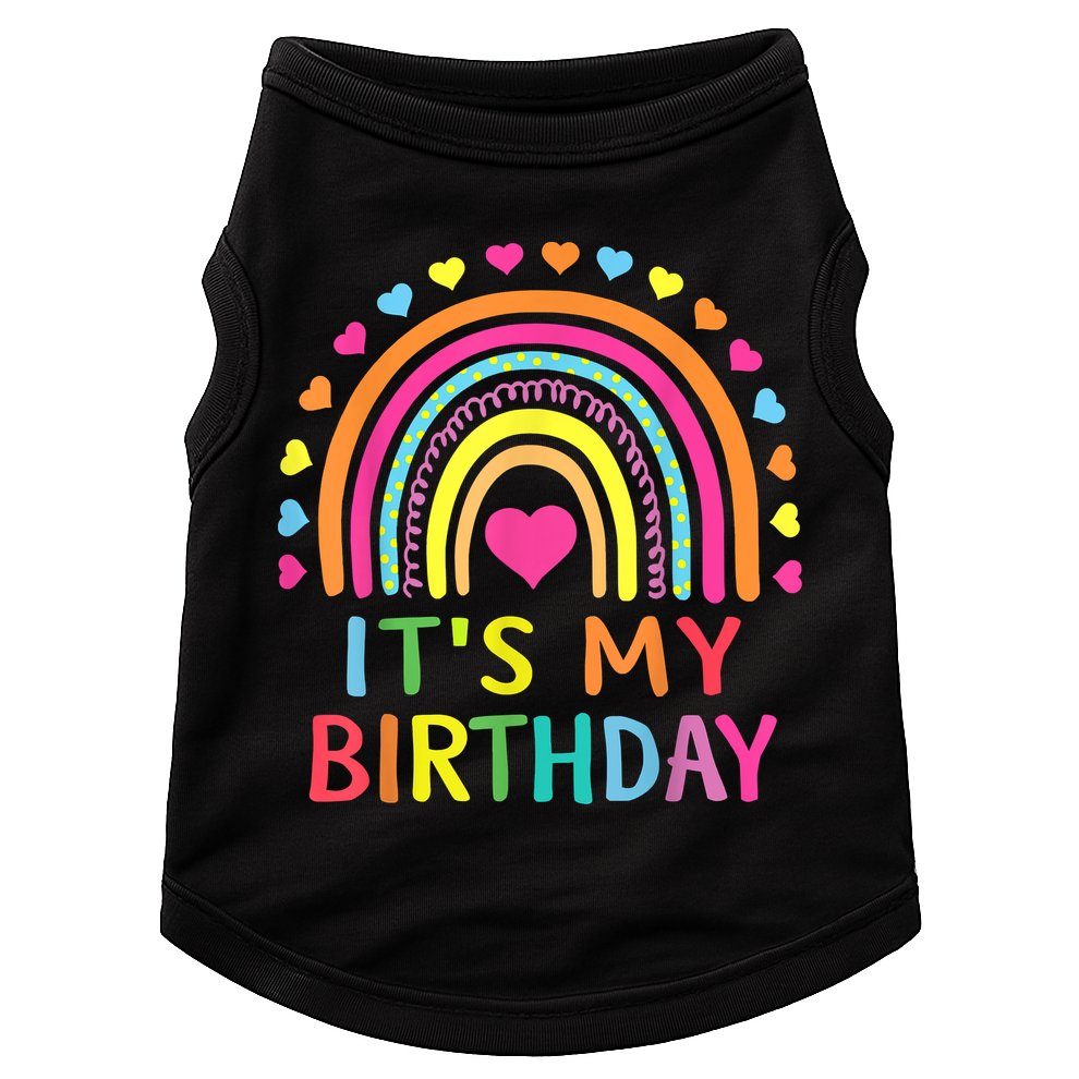 It's My Birthday Gift Rainbow Doggie Tank