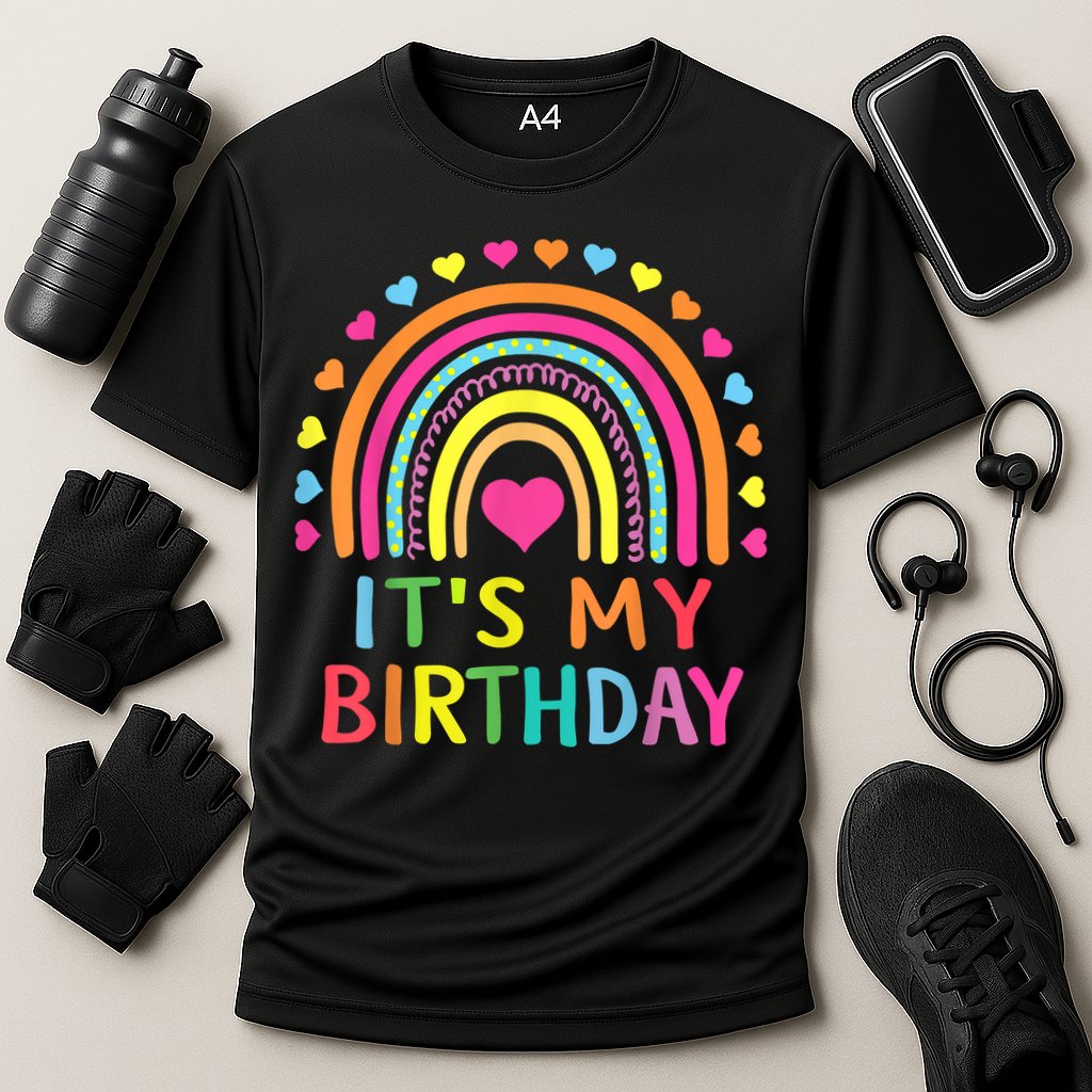 It's My Birthday Gift Rainbow Cooling Performance Crew T-Shirt