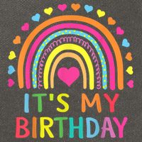 It's My Birthday Gift Rainbow Cotton Canvas Backpack