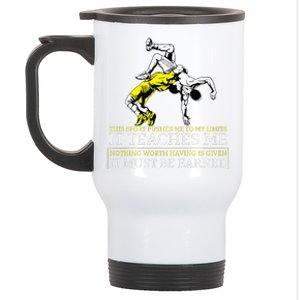 It Must Be Earned Wrestling Stainless Steel Travel Mug