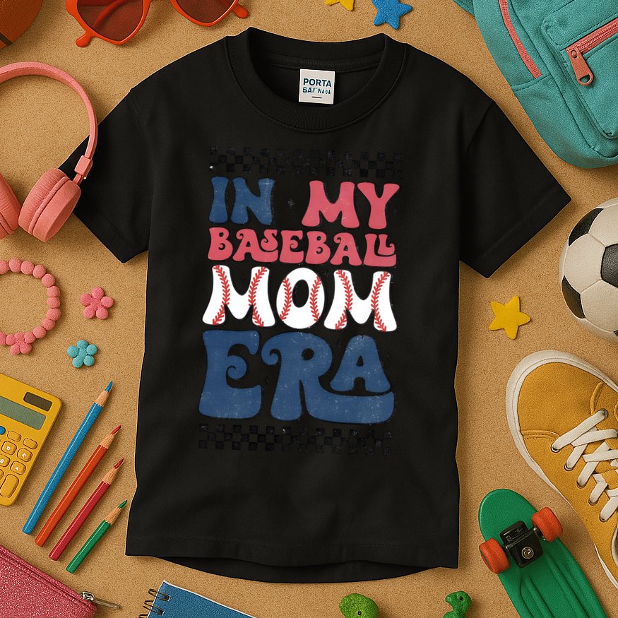 In My Baseball Mom Era Kids T-Shirt