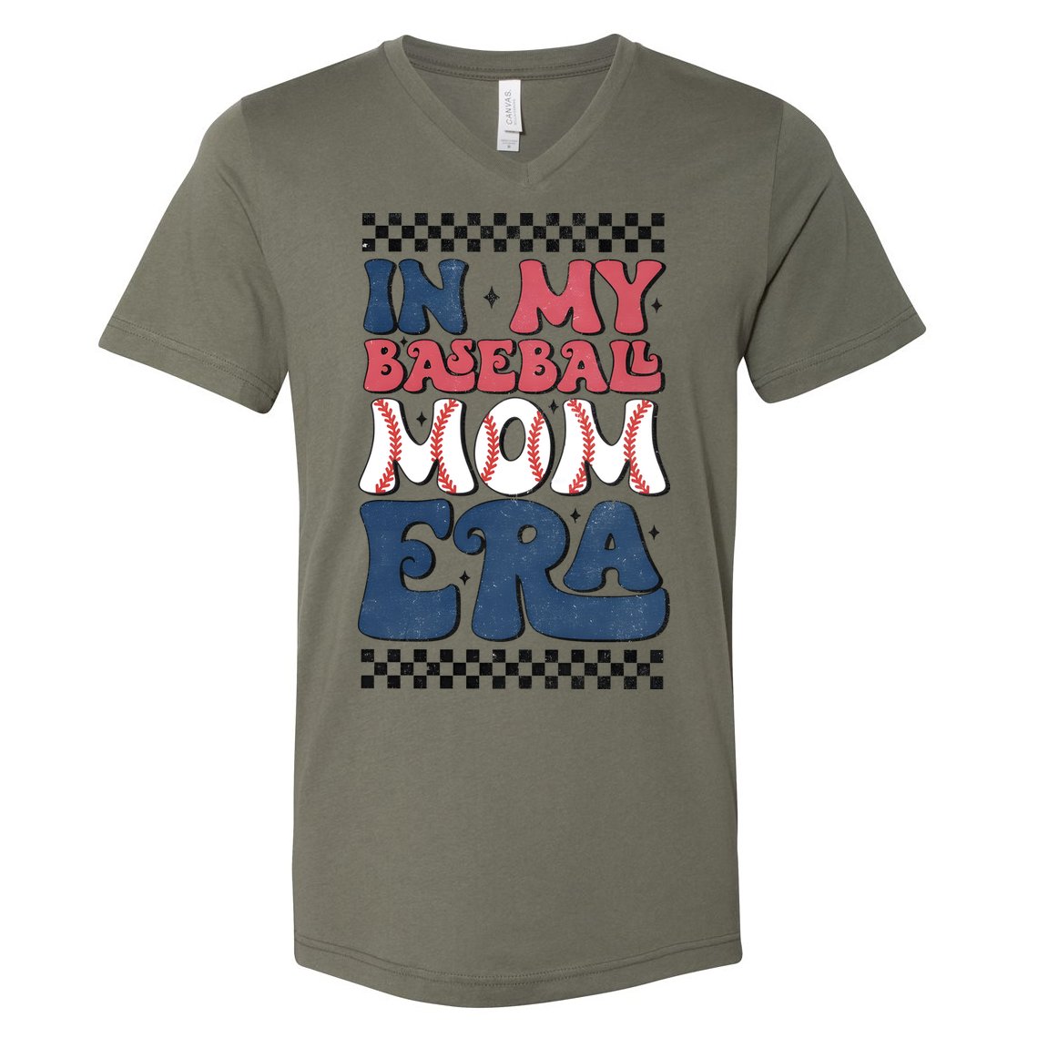 In My Baseball Mom Era V-Neck T-Shirt