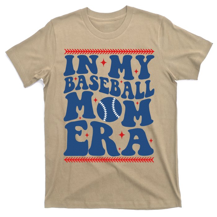 In My Baseball Mom Era Groovy Baseball Mom Team MotherS Day T-Shirt