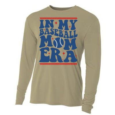 In My Baseball Mom Era Groovy Baseball Mom Team MotherS Day Cooling Performance Long Sleeve Crew