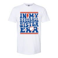 In My Baseball Sister Era Groovy Sister Baseball Softstyle CVC T-Shirt