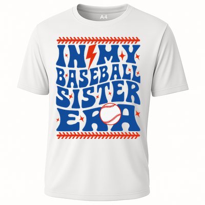 In My Baseball Sister Era Groovy Sister Baseball Cooling Performance Crew T-Shirt