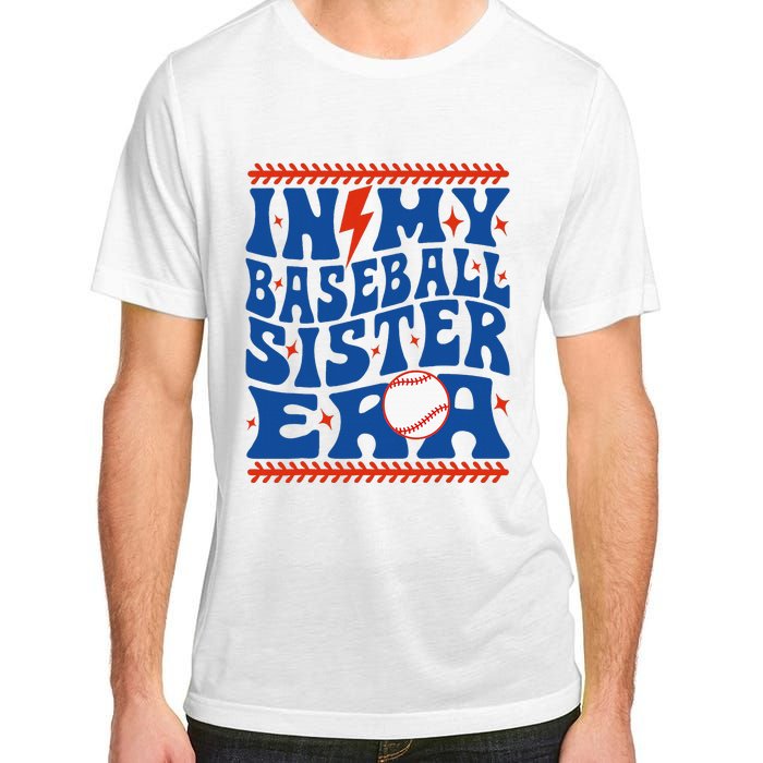 In My Baseball Sister Era Groovy Sister Baseball Adult ChromaSoft Performance T-Shirt