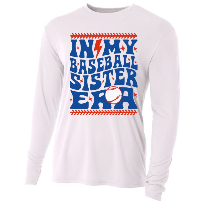 In My Baseball Sister Era Groovy Sister Baseball Cooling Performance Long Sleeve Crew