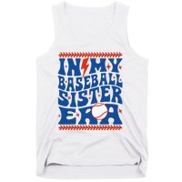 In My Baseball Sister Era Groovy Sister Baseball Tank Top