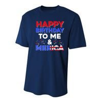 It's My Birthday July 4th American Independence Day Gift Youth Performance Sprint T-Shirt