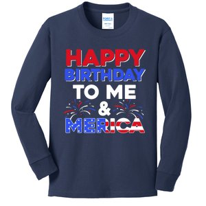 It's My Birthday July 4th American Independence Day Gift Kids Long Sleeve Shirt