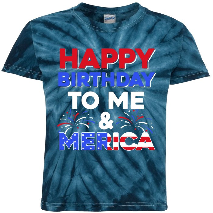 It's My Birthday July 4th American Independence Day Gift Kids Tie-Dye T-Shirt