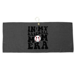 In My Baseball Mom Era Groovy Baseball Mom Team MotherS Day Large Microfiber Waffle Golf Towel