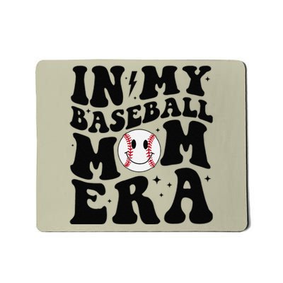 In My Baseball Mom Era Groovy Baseball Mom Team MotherS Day Mousepad