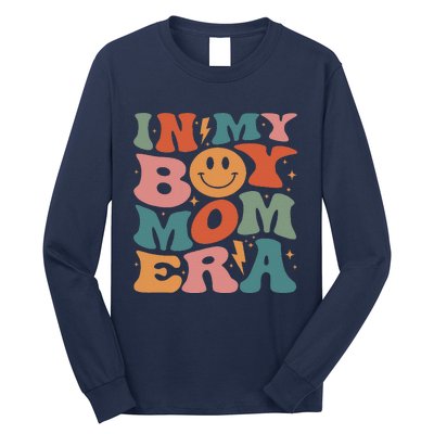 In My Boy Mom Era Groovy Mom Of Gifts Funny Mothers Day Long Sleeve Shirt