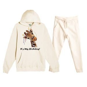 It's My Birthday Good Time Giraffe Party Animal Premium Hooded Sweatsuit Set