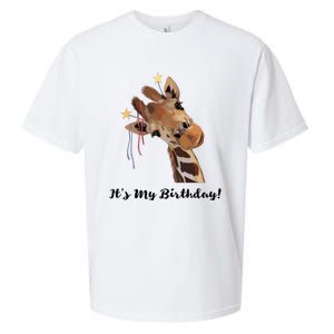 It's My Birthday Good Time Giraffe Party Animal Sueded Cloud Jersey T-Shirt