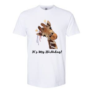 It's My Birthday Good Time Giraffe Party Animal Softstyle CVC T-Shirt