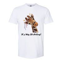 It's My Birthday Good Time Giraffe Party Animal Softstyle CVC T-Shirt