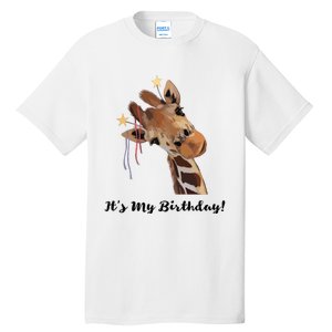 It's My Birthday Good Time Giraffe Party Animal Tall T-Shirt