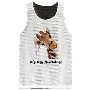 It's My Birthday Good Time Giraffe Party Animal Mesh Reversible Basketball Jersey Tank