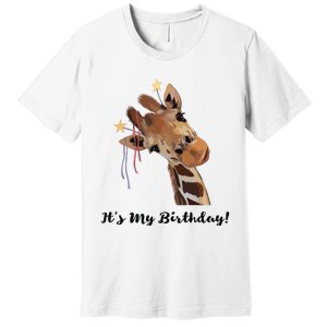 It's My Birthday Good Time Giraffe Party Animal Premium T-Shirt