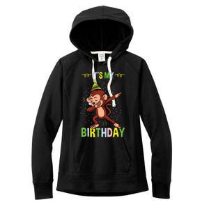 Its My Birthday Monkey Women's Fleece Hoodie