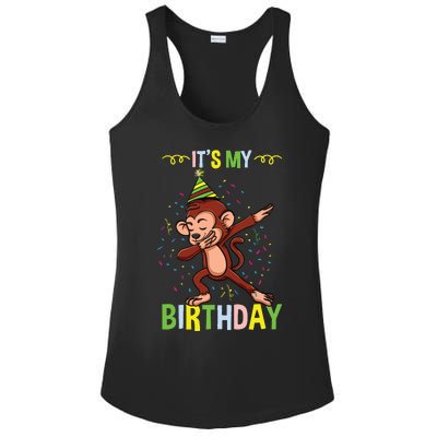 Its My Birthday Monkey Ladies PosiCharge Competitor Racerback Tank