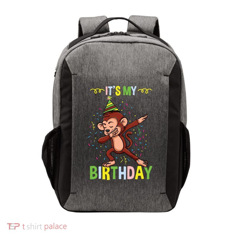 Its My Birthday Monkey Vector Backpack