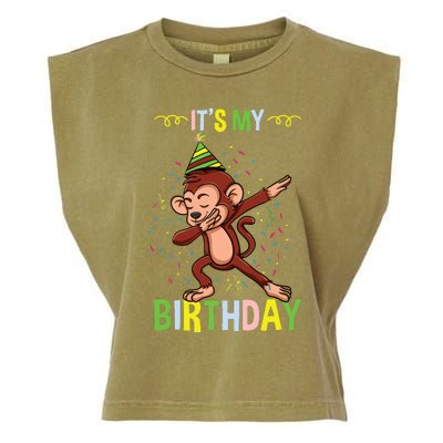 Its My Birthday Monkey Garment-Dyed Women's Muscle Tee