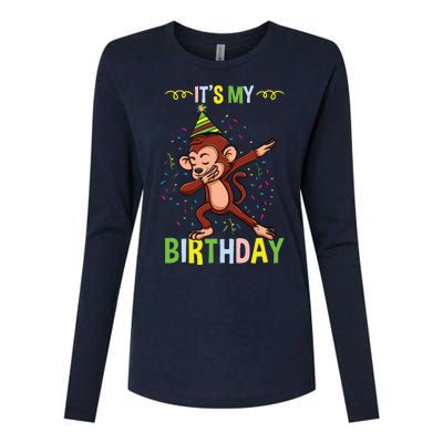 Its My Birthday Monkey Womens Cotton Relaxed Long Sleeve T-Shirt