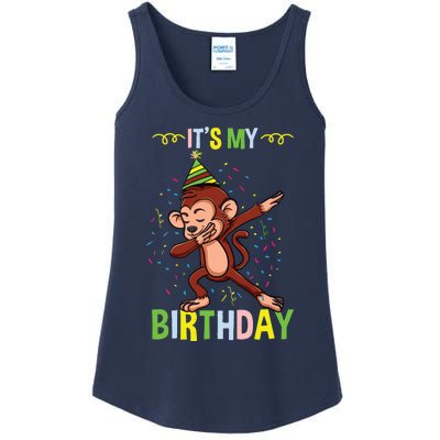 Its My Birthday Monkey Ladies Essential Tank