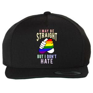 I May Be Straight But I Dont Hate Gay Friendly Cool Gift Wool Snapback Cap