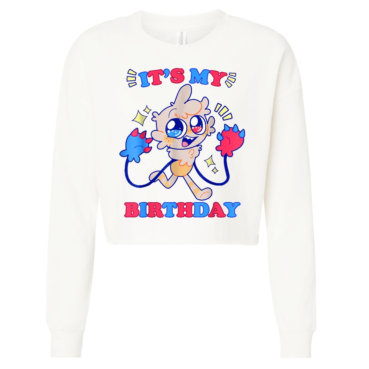 Its My Birthday Dandy World Dandy Goob Cropped Pullover Crew
