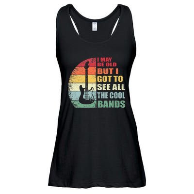 I May Be Old But I Got To See All The Cool Bands Ladies Essential Flowy Tank