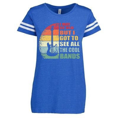 I May Be Old But I Got To See All The Cool Bands Enza Ladies Jersey Football T-Shirt