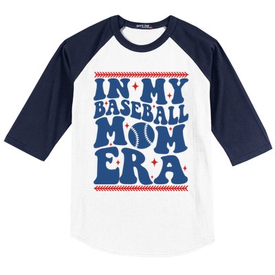 In My Baseball Mom Era Groovy Baseball Mom Team MotherS Day Funny Gift Baseball Sleeve Shirt