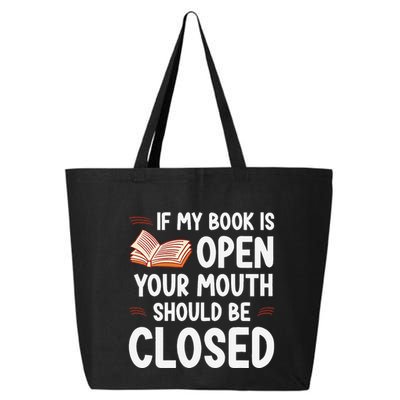 If My Book Is Open Your Mouth Should Be Closed 25L Jumbo Tote